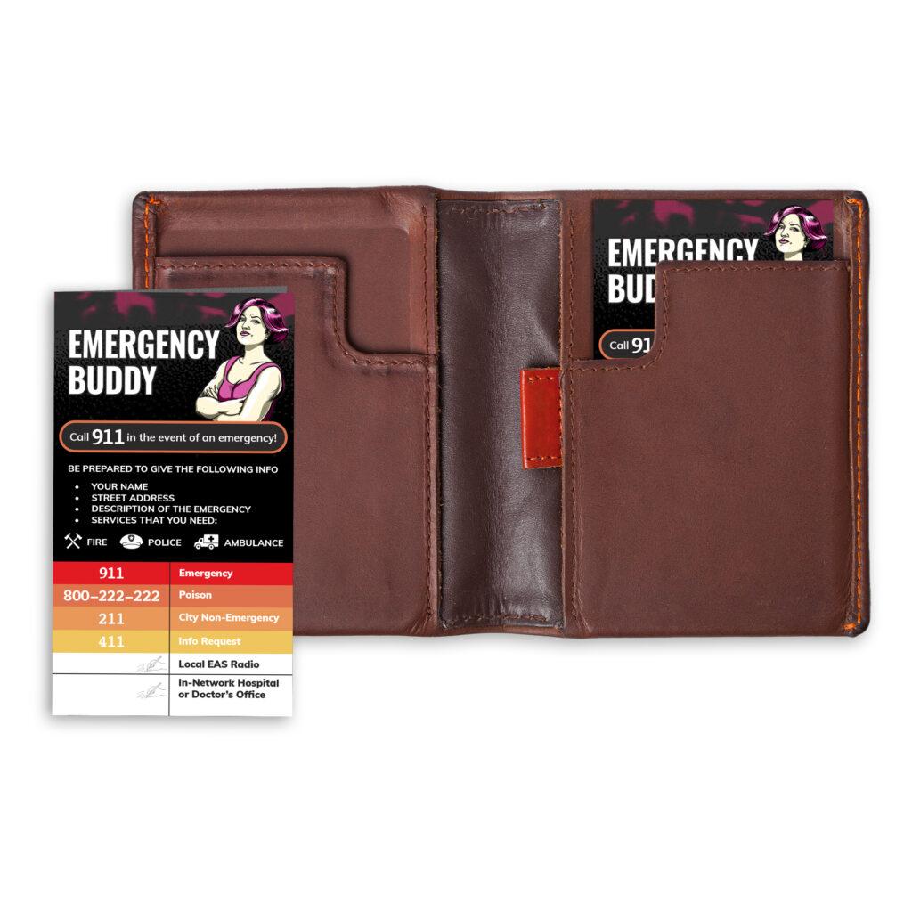 Emergency buddy stored in wallet