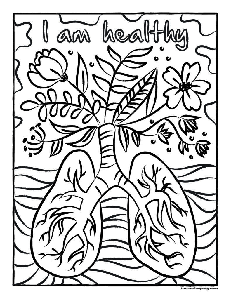 Quarantine Coloring Page