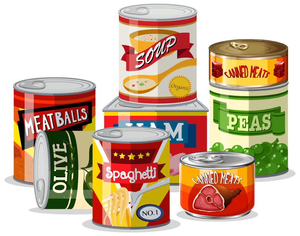 canned food for preparing your home for a nuclear attack