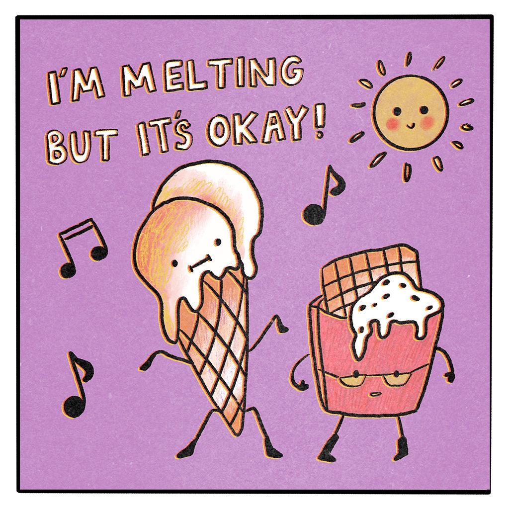 Melting ice cream