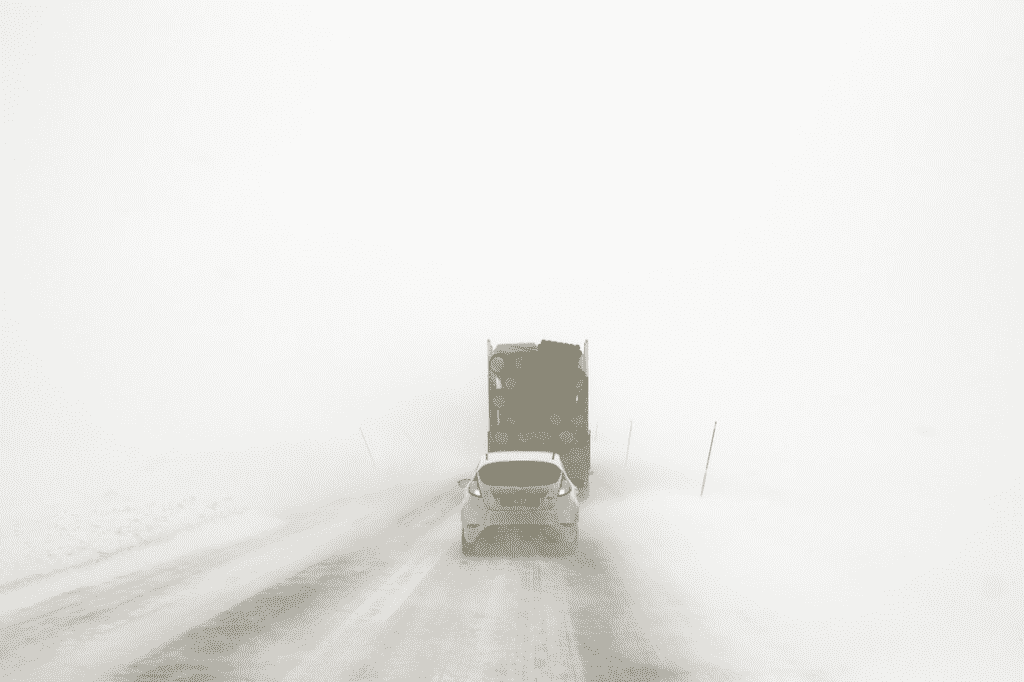car driving in snow
