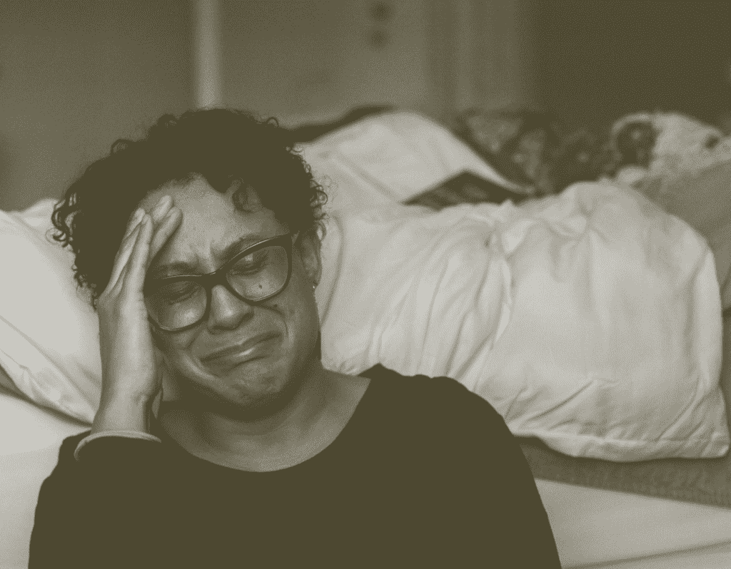 Sad, upset person