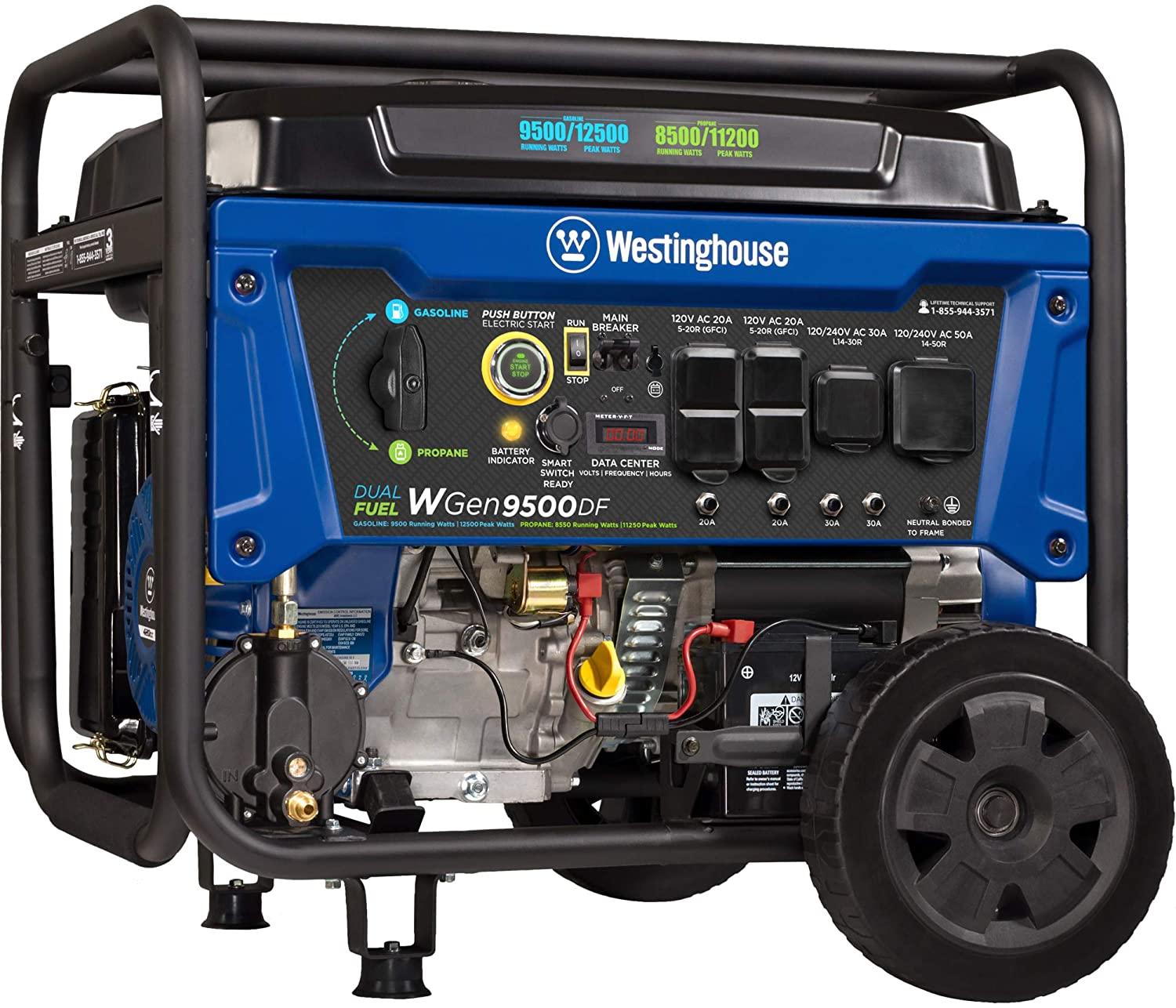 Westinghouse 12500 Watt Dual Fuel Home Backup Portable Generator