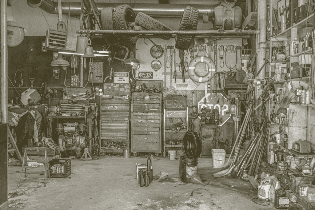 Garage full of hazardous materials