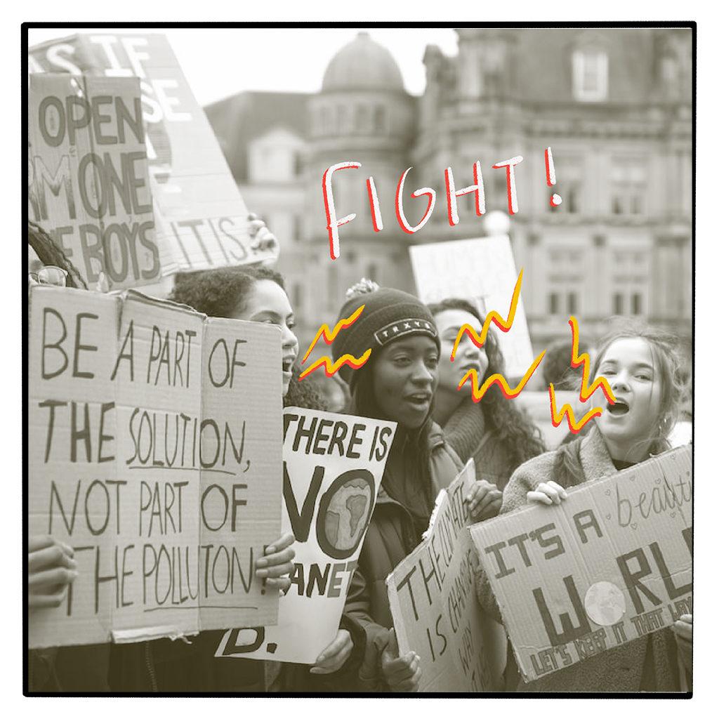 "Fight Climate Change" protest