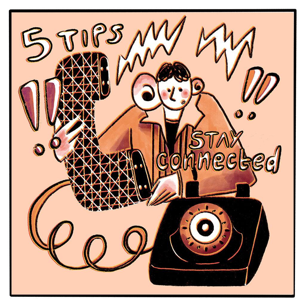 Stay Connected phone illustration