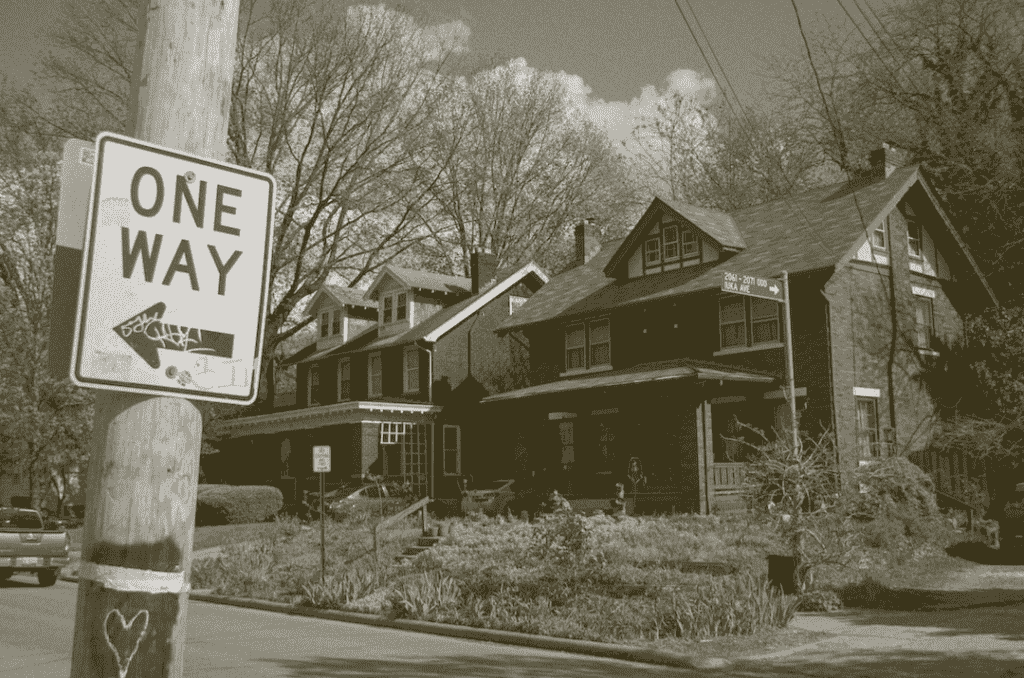 Street of family homes