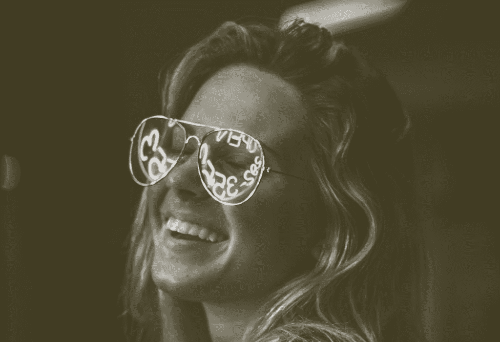 woman with glasses