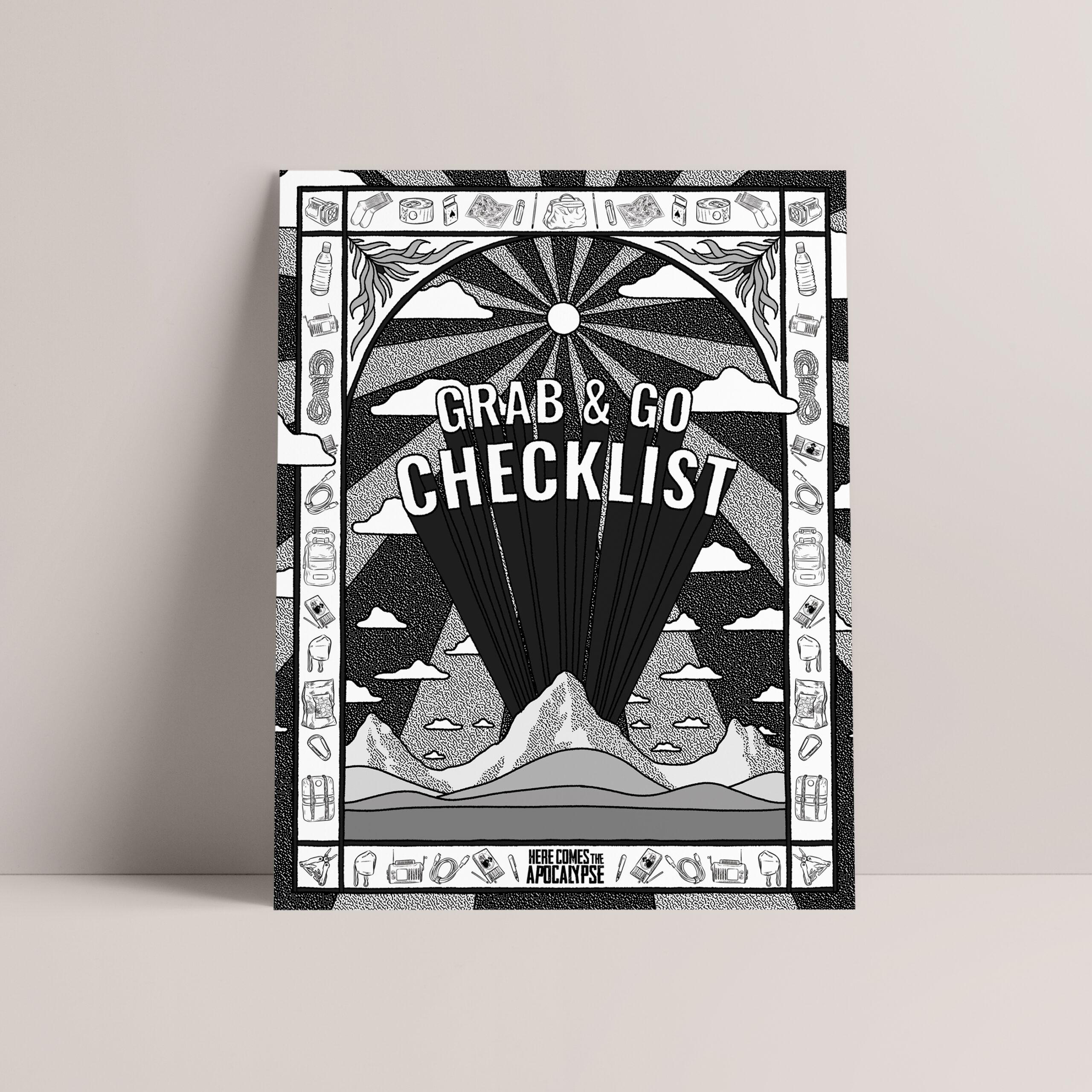 Grab and Go Checklist Against Wall