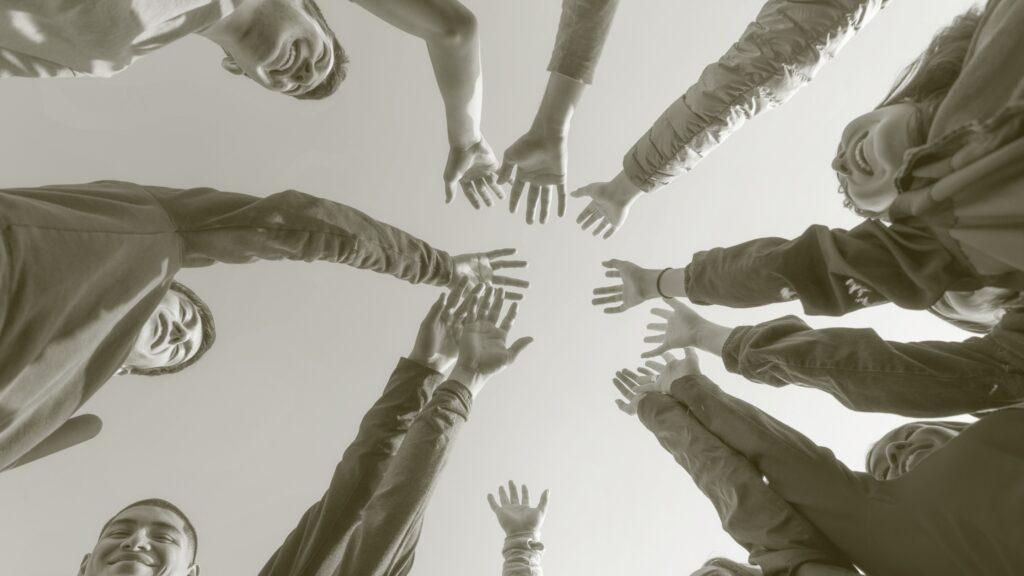 Teamwork high five