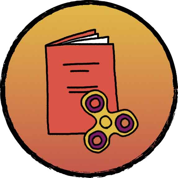 Book and fidget toy