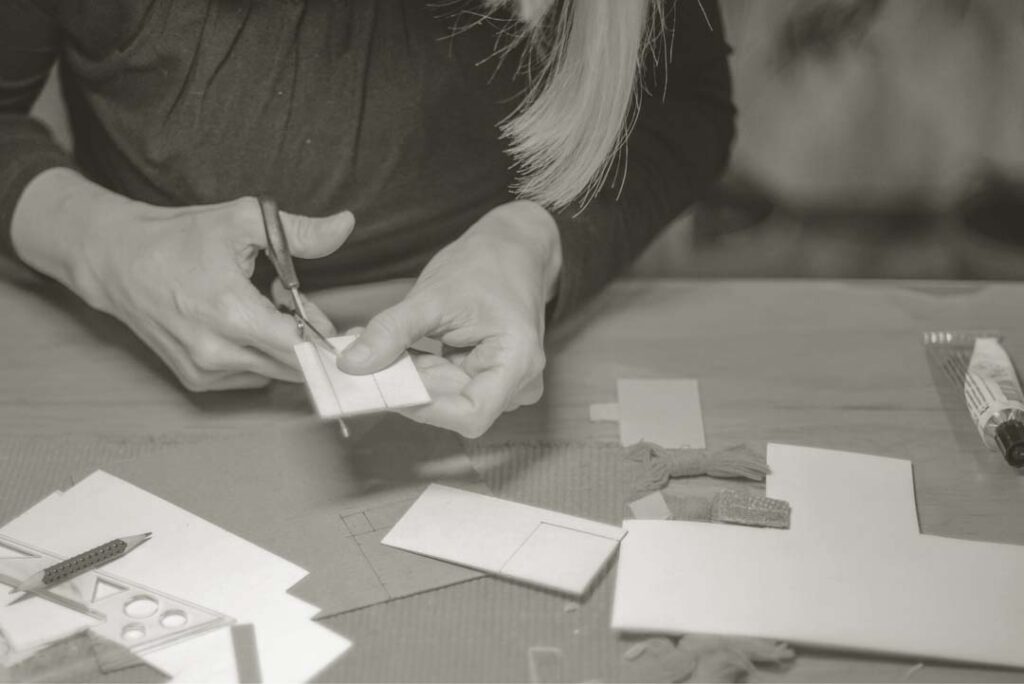 person crafting