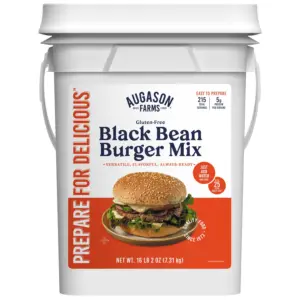 Augason Farms Black Bean Burger Mix Pail