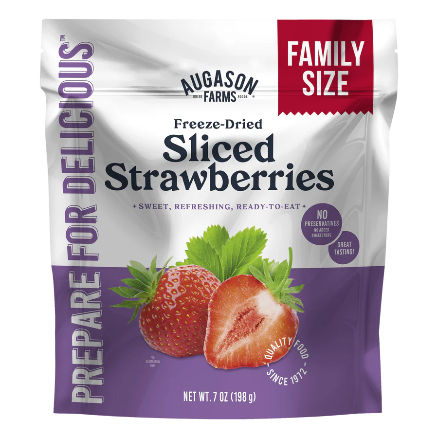 Augason Farms Sliced Strawberries Family Sized Pouch