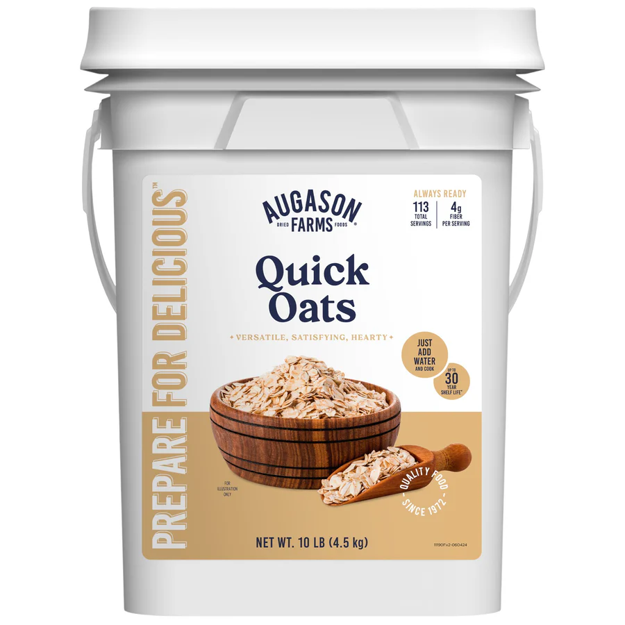 Augason Farms Quick Rolled Oats Pail